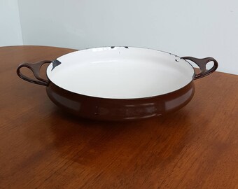 Dansk Kobenstyle Brown Enamel Paella Pan
