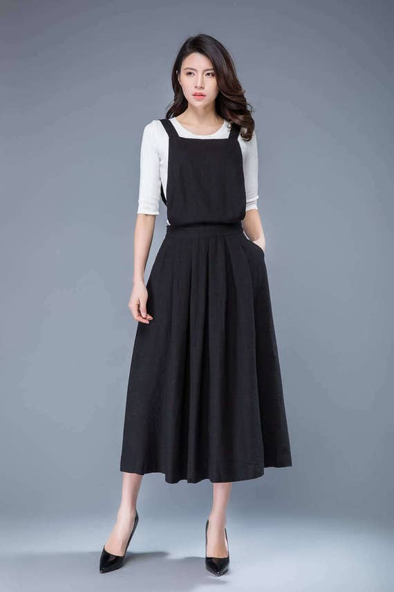 pinafore dress linen pinafore dress linen dress linen dress