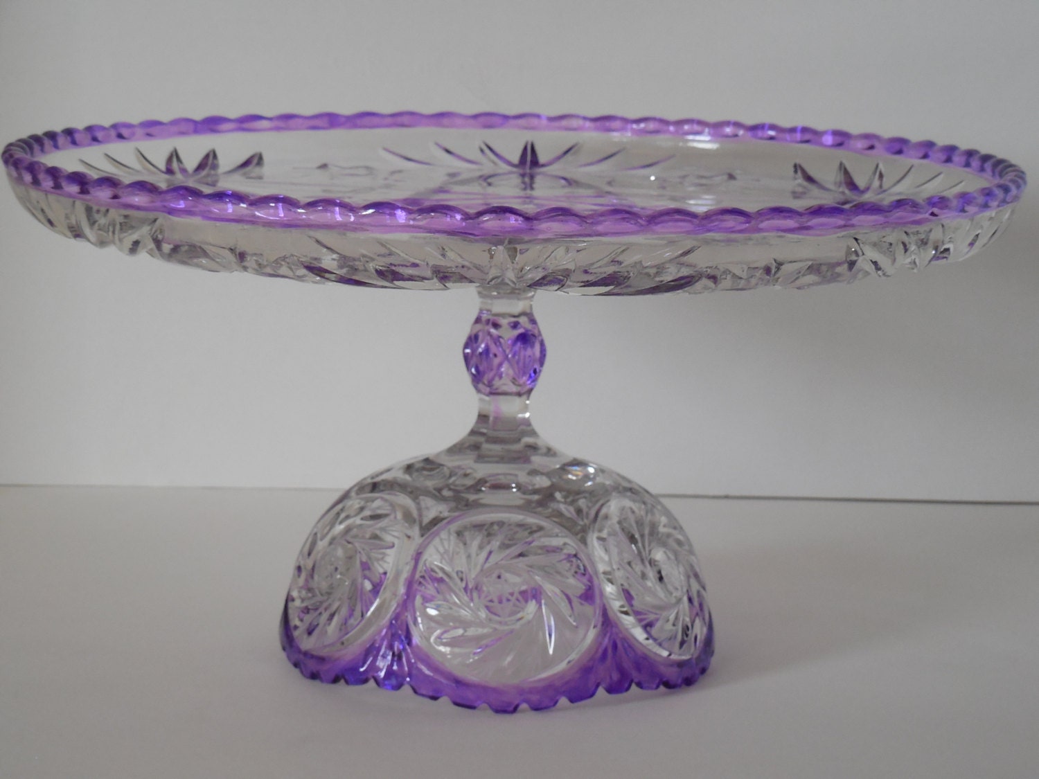 Purple Cake stand / Purple cake Pedestal / by OrangeZebraDesigns