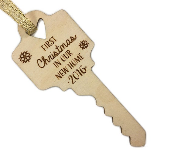 key christmas home our new in first ornament Christmas In Ornament,New New Home First Christmas Wood Our Home,