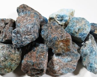 Natural Raw Blue Apatite Gemstone Chunk, Raw Blue Apatite Nugget, Rough Apatite Gemstone Nugget, Raw Uncut Undrilled Gemstone, Blue Gemstone