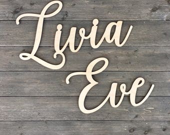 Personalized Name Sign, Font Style 2, Custom Name Sign, Laser Cut Large Sign, Birthday Sign, Backdrop Sign, Nursery Name Sign, Wooden Sign