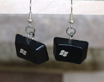 Earring made with computer keyboard button / WINDOWS