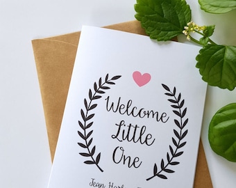 Personalised New Baby Card | Welcome Little One Card | Congratulations Card