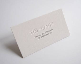 150 custom letterpress business cards