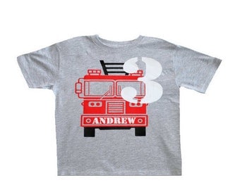 Firetruck Birthday, Firetruck birthday shirt, Firetruck party, Firetruck invite, Toddler firetruck Birthday Shirt, Firetruck theme