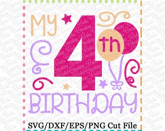 Download Fourth birthday svg | Etsy