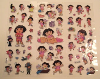 DORA the EXPLORER STICKERS,Scrapbook Stickers,Craft Supplies,Sticker for Girls,Stickers for Kids,Easter Gift for Girl,Stocking Stuffer