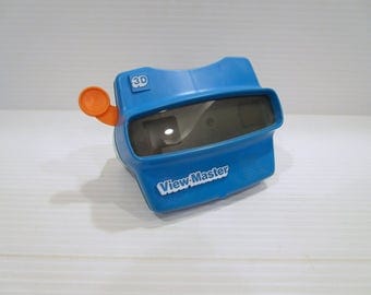 VIEW MASTER 3D, blue view master, retro view master, vintage toy, 1980s toy, gift for child, blue gift for child, vintage view master toy