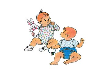 Kwik Sew 2026, Baby Clothes, Sewing Pattern, Size Newborn to 18 Months, Onsie, Romper, Diaper Pattern, Diaper Cover, Diaper Shirt, UNCUT