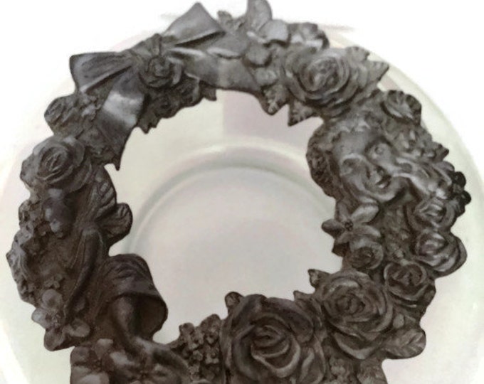 Angel Wreath Potpourri Bowl | Rawcliffe Pewter Lid | Roses and Ribbon Potpourri Dish Teen