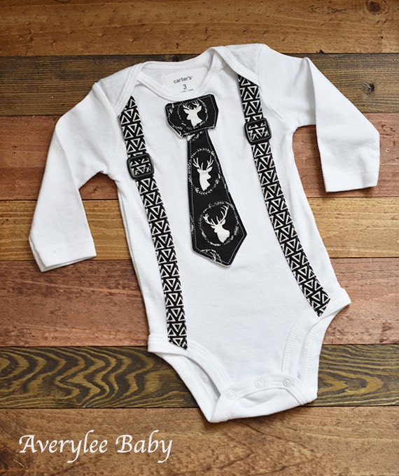 Baby Boy Clothes Deer Onesie Baby Body Suit Deer by AveryleeBaby