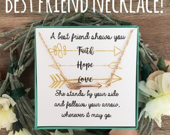 Arrow necklace! BFF gift! Back in stock! Arrow necklace! Now available in silver! Free gift wrapping! Best friend gift!
