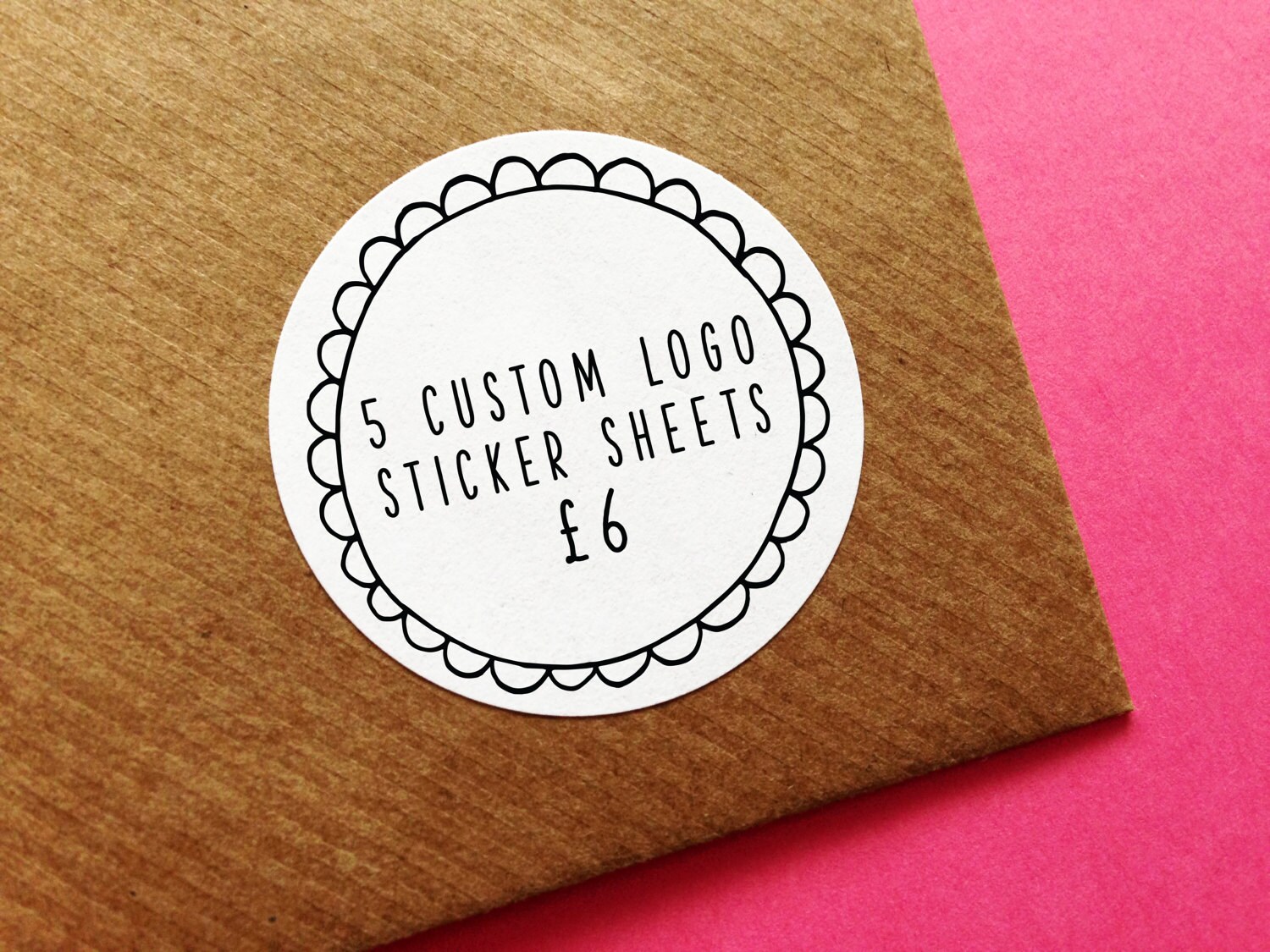 5 Custom Logo Sticker Sheets, Business Logo Stickers, Personalised