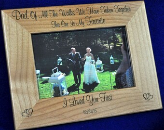 Father's Day Gifts ~ Gift For Dad ~ Birthday Gift For Dad ~ Engraved Picture Frames ~ Wedding Frame ~ Father Of Bride Frame ~ Frames ~ Dad