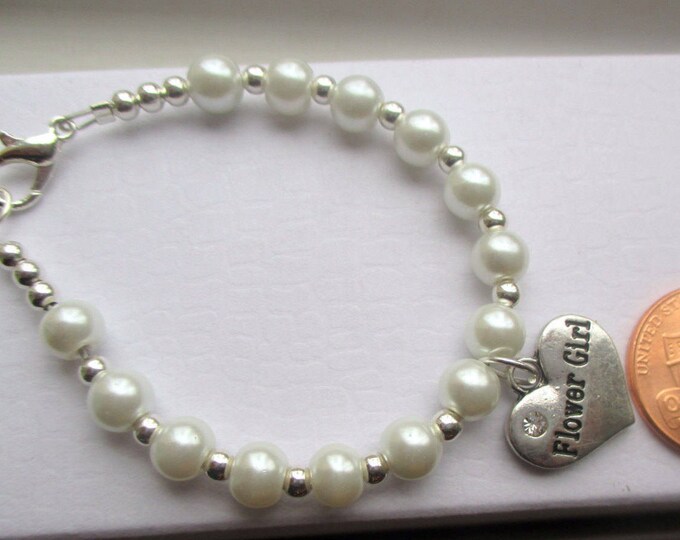 flower girl jewelry-little girls pearl bracelet-Wedding Jewelry-childrens pearl bracelet-sterling silver-flower girl bracelet-toddler pearls
