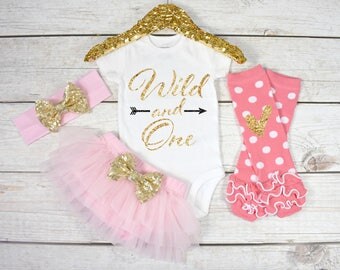 Wild and One, 1st Birthday Girl Outfit, First Birthday Outfit Girl, One Birthday Outfit, 1st Birthday Girl, Cake Smash (S47) (1BD) (LTPK)