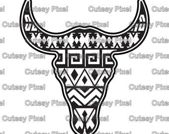 Cow Skull svg, skull svg, Frames Svg cutting file, cow SVG, DXF, Cricut Design Space, Silhouette Studio,Digital Cut Files