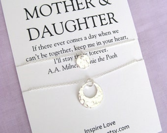 Mother Daughter Necklace. 60th Birthday Gift for Mom. 50th Birthday Gift mother daughter. Gift for her. Gift for mom