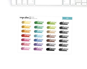Barre Stickers | 28 Workout Planner Stickers for ANY Planner | Exercise Stickers