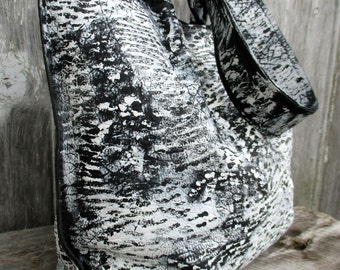 RESERVED for Denise - Birch Bark - Hand Painted Leather Bag by Stacy Leigh