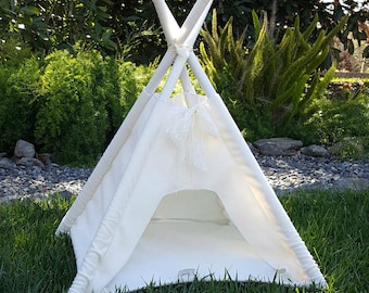 teepee, dog teepee, pet teepee, cat teepee, pet tent, pet bed, dog house, cat house - SAGE PET TEEPEE