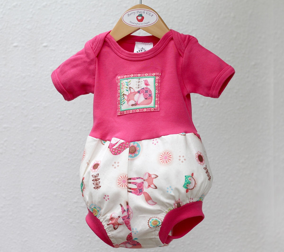 Woodland Animal Baby Girl Romper Baby Girl Clothes Kid Fox Owl