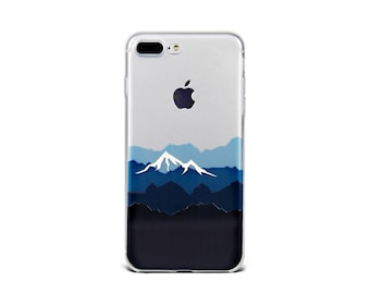 Blue Mountains iPhone 7 Plus case Clear iPhone 7 case, iPhone 6s plus case, Soft silicon case- TS7P042U