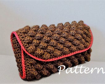 CROCHET PATTERN Crochet Bag Pattern crochet purse pochette pattern woman bag, evening bag, summer bag, handbag, crochet bag, clutch