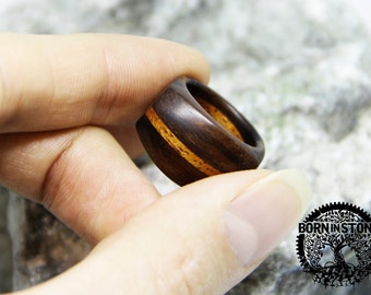 Mens wood ring Mahogany ring Womens wood ring Wood band Wood ring Wooden ring Ring for womens Husband gift Ring for mens For her For him