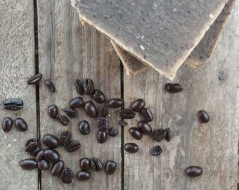 Coffee Soap - All Natural Soap, Cold Process Soap, Handmade Soap, Palm Free Soap, Rustic Soap, Men's Soap, Unscented Soap, Exfoliating Soap
