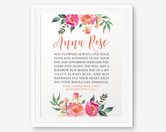 GODDAUGHTER gift, Personalized Goddaughter gift Printable, Goddaughter Baptism Printable, Baptism Gift Girl, Gift from Godmother