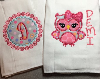 Baby Burp Cloths, Personalized Burp Cloth, Baby Burp Cloth, Burp Cloth Set, Baby Girl Burp Cloth