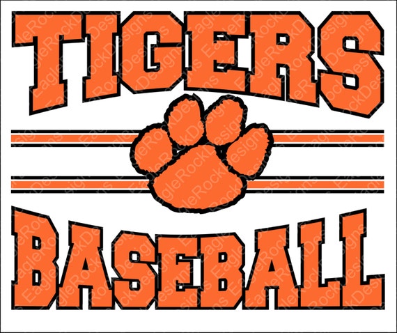 Tigers Baseball SVG DXF EPS Png Cut File for Cameo and