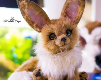 CUSTOM ORDER!Poseable Pokemon Eevee. Fox plush