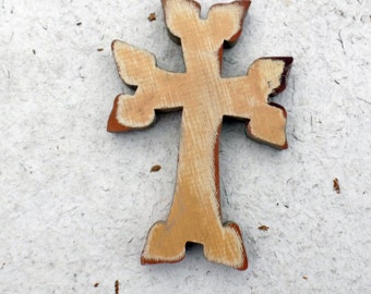 Armenian Cross, Wooden Wall Cross, Religious Decor, Khachkar Cross, Baptism Gift, Christian Decor, Recycled Wood Cross, Wood Wall Cross