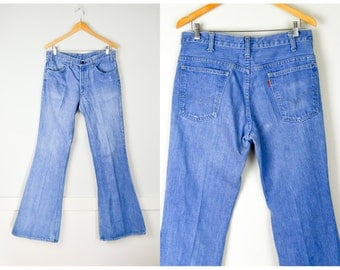 70s Levis Jeans 34, Bell Bottoms, 70s Jeans, Vintage Clothing, Hippie Jeans, Boho Jeans, 70s Clothing, Bell Bottom, Vintage Jeans Tall Long