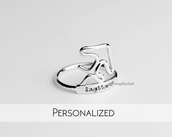 Sagittarius Rings | Zodiac Rings | Horoscope Ring | Zodiac Sagittarius Ring | Astrology Sign Rings | Personalized Zodiacs Rings