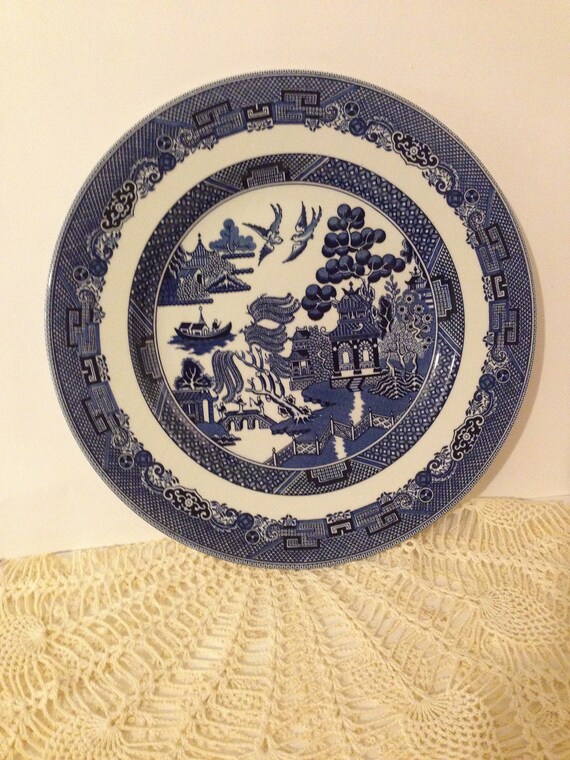 Johnson Bros Blue Willow Dinner Plate / Cup Made in England