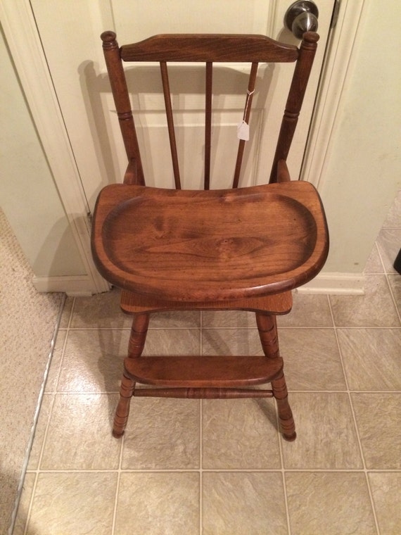 Reserved Vintage Wooden High Chair Jenny Lind Antique High