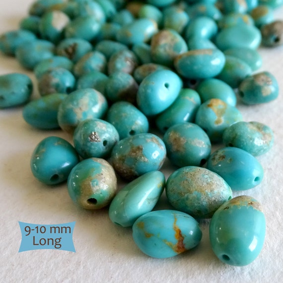Natural Color Mexican Turquoise Nuggets Caballo Mine12 Pcs