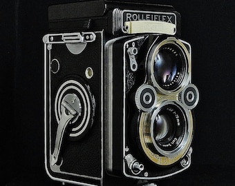 Vintage ROLLEIFLEX 3.5 F Model 1 ( K4E ) TLR Film Camera, Zeiss Planar 75mm f/3.5 Taking Lens, Light Meter, Circa: 1958-1960, EXCEPTIONAL!