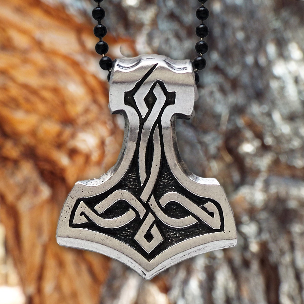 Thor's Hammer Pendant Mjölnir Pendant Necklace in Fine