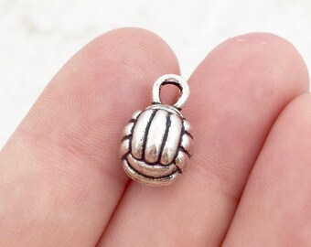 Volleyball Charms - 3D Volleyball Charms - Sports Ball Charms - Sports Charms - Tibetan Silver Charms (VBL001-3)