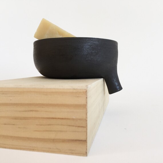 BLACK SOAP DISH with strainer for bathroom sink ceramic