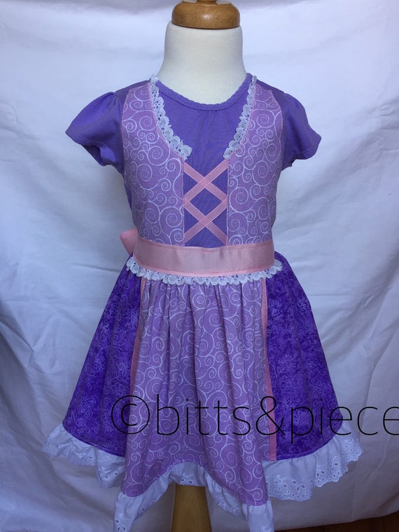 Rapunzel from Tangled-inspired Comfy T-Shirt Dress ages 2-6