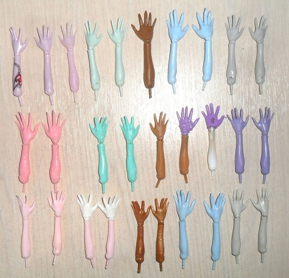 Spare parts of hands for repairing dolls Monster High and Ever