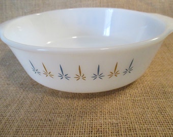 Vintage Fire King Anchor Hocking Candle Glow Casserole Dish, Baking Dish