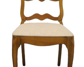 1950's Solid Cherry French Provincial Ladderback Dining Chair