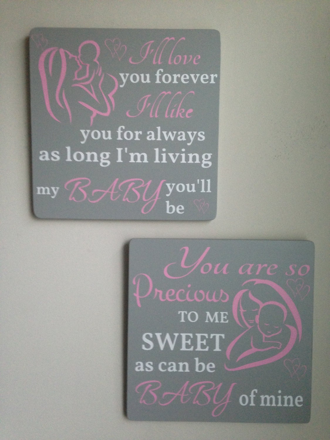 Set of Two Baby Girl Nursery Signs/You are so